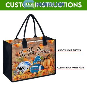 Detroit Lions Welcome Fall Season Personalized Canvas Tote Bag