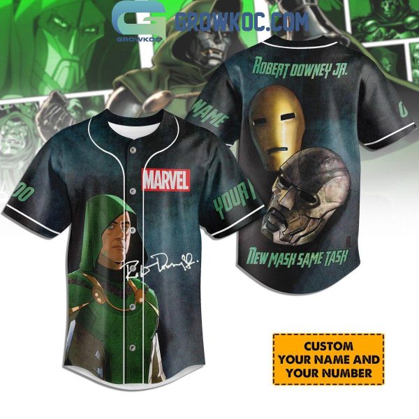 Doctor Doom Robert Downey Jr. New Mask Personalized Baseball Jersey