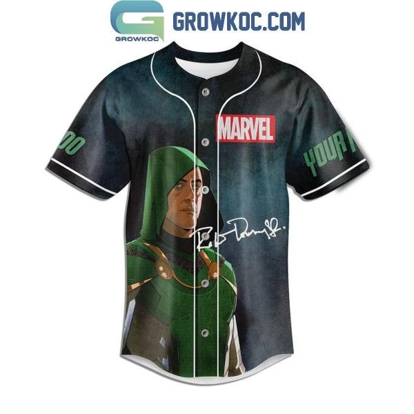 Doctor Doom Robert Downey Jr. New Mask Personalized Baseball Jersey