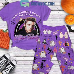 Elvis Presley Don’t Ghost A Heart That Is True Halloween Fleece Pajamas Set