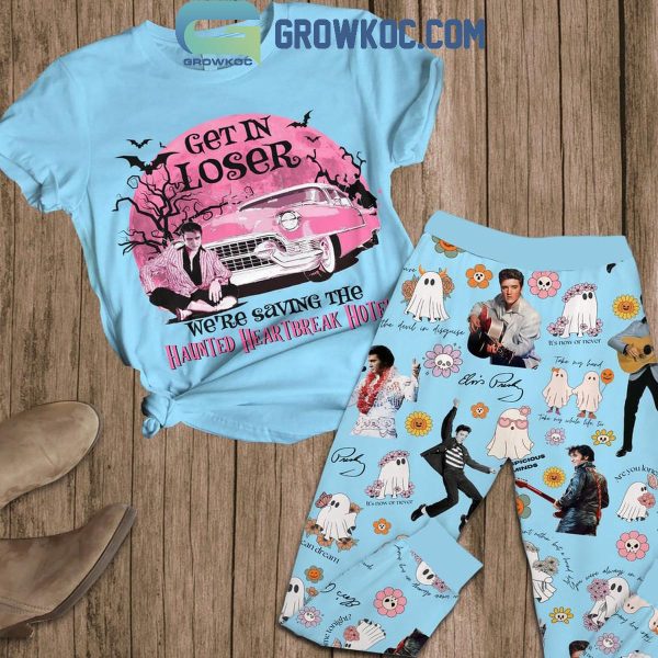 Elvis Presley Get In Loser Halloween Fleece Pajamas Set