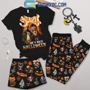 Ghost He’s Back Halloween Fleece Pajamas Set