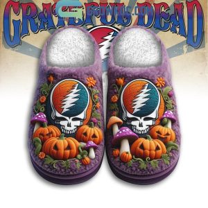 Grateful Dead In Halloween Home Fleece Slippers