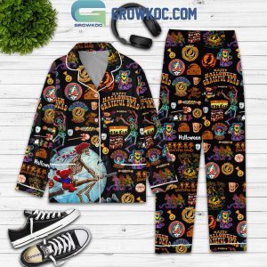 Grateful Dead In Halloween With Dancing Bear Polyester Pajamas Set