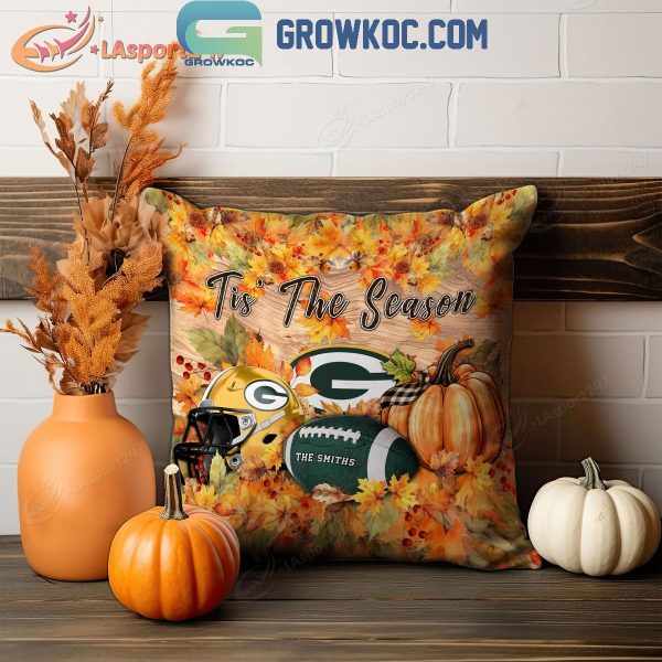 Green Bay Packers Football Welcoming Fall Season Personalized Pillow