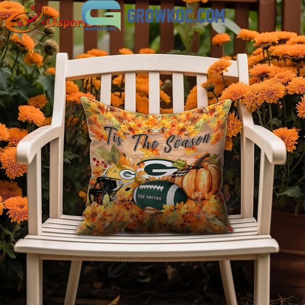 Green Bay Packers Football Welcoming Fall Season Personalized Pillow