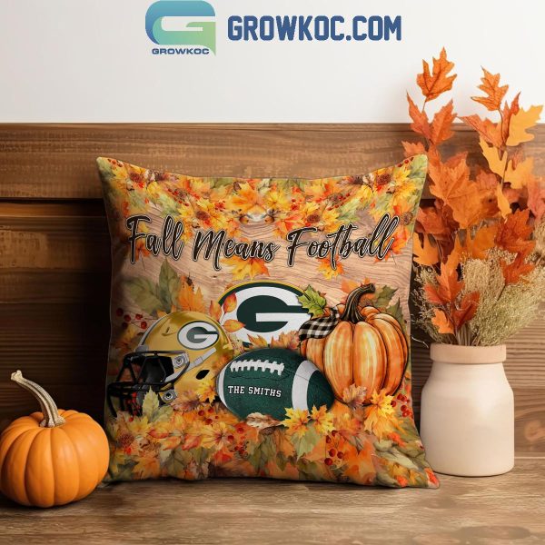 Green Bay Packers Football Welcoming Fall Season Personalized Pillow