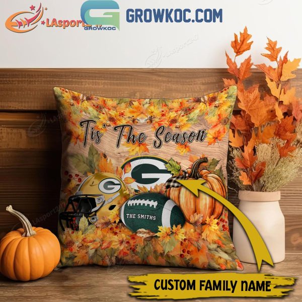 Green Bay Packers Football Welcoming Fall Season Personalized Pillow