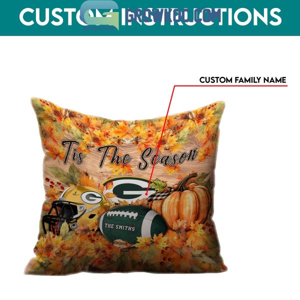 Green Bay Packers Football Welcoming Fall Season Personalized Pillow