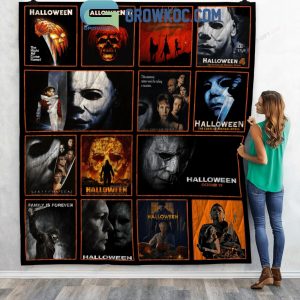 Halloween Horror Movies Villians Fleece Blanket Quilt