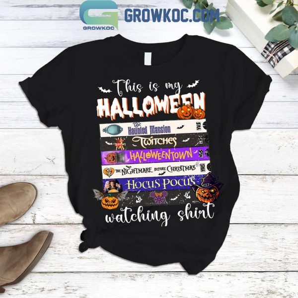 Halloweentown Hocus Pocus Haunted Mansion Watching Fleece Pajamas Set