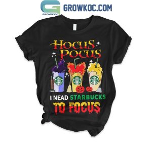 Hocus Pocus I Need Starbucks To Focus Halloween Pajamas Set