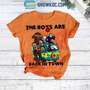 Horror Movies Halloween The Boys Are Back In Town Fleece Pajamas Set