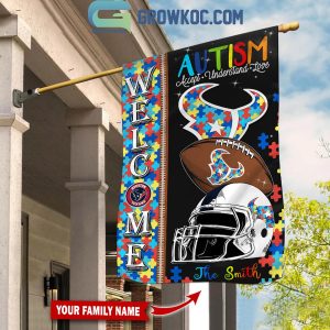 Houston Texans Autism Accept Understand Love Personalized House Garden Flag