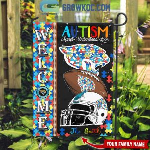 Jacksonville Jaguars Autism Accept Understand Love Personalized House Garden Flag