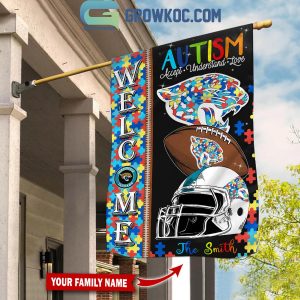 Jacksonville Jaguars Autism Accept Understand Love Personalized House Garden Flag