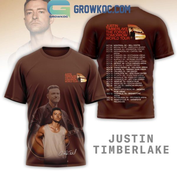 Justin Timberlake The Forget Tomorrow Tour 2024 Schedule Hoodie T Shirt
