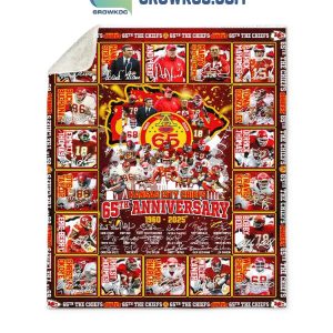 Kansas City Chiefs 65th Anniversary 1960 2025 Fleece Blanket Quilt