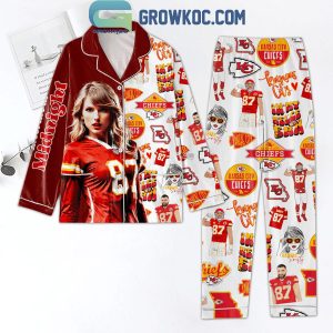Kansas City Chiefs Taylor Swift Midnight Polyester Pajamas Set