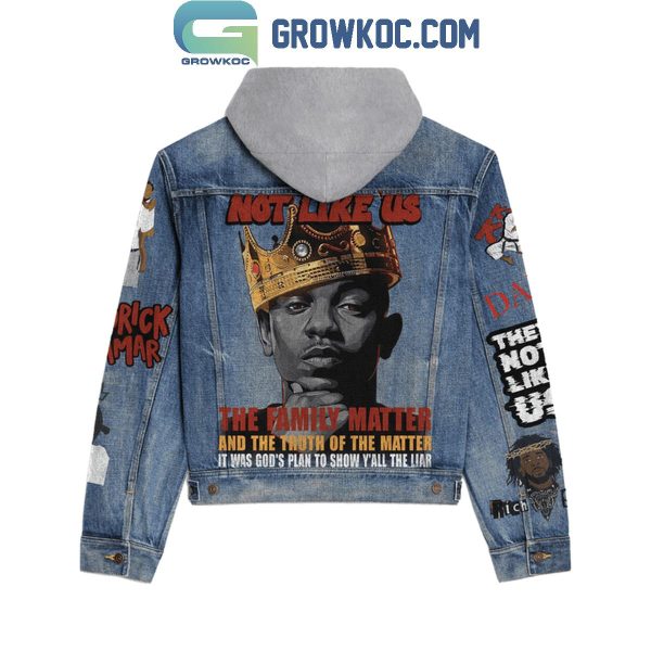 Kendrick Lamar Not Like Us The Family Matter Hooded Denim Jacket