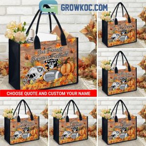 Las Vegas Raiders Welcome Fall Season Personalized Canvas Tote Bag