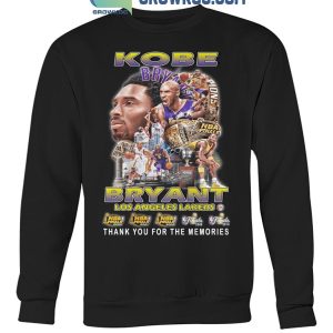 Los Angeles Lakers Kobe Bryant Thank You For The Memories Still Fan In 2024 T-Shirt