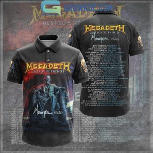 Megadeth Destroy Enemies All That Remains Polo Shirts