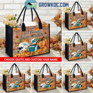 Miami Dolphins Welcome Fall Season Personalized Canvas Tote Bag