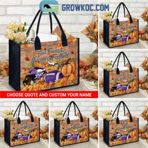 Minnesota Vikings Welcome Fall Season Personalized Canvas Tote Bag