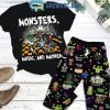 Monsters Music And Mathem Fleece Pajamas Set