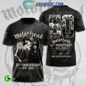 Motorhead 50 Years Of The Memories 1975-2025 Thank You Hoodie T-Shirt