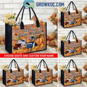 New England Patriots Welcome Fall Season Personalized Canvas Tote Bag