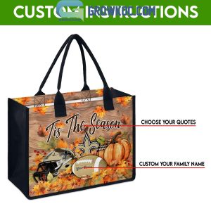 New Orleans Saints Welcome Fall Season Personalized Canvas Tote Bag