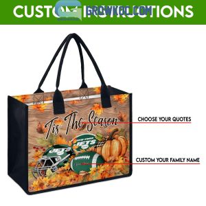 New York Jets Welcome Fall Season Personalized Canvas Tote Bag