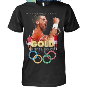 Novak Djokovic Gold Medal Tennis Paris 2024 T Shirt