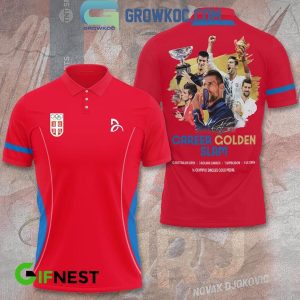 Novak Djokovic Serbia Tennis Career Golden Slam Best Time Polo Shirt