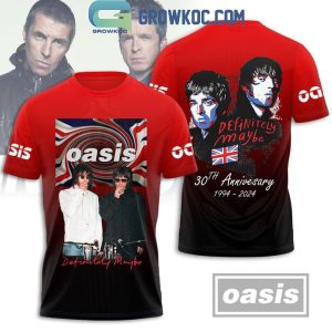 Oasis Band Definitely Maybe 30th Anniversary 1994-2024 Hoodie T-Shirt