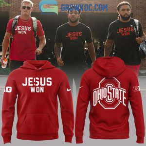 Ohio State Buckeyes Football Team Victory Belongs To Faith Jesus Won Hoodie T-Shirt