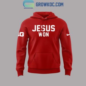 Ohio State Buckeyes Football Team Victory Belongs To Faith Jesus Won Hoodie T-Shirt