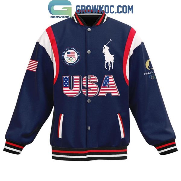 Olympic Paris 2024 Team USA Lucky Charm Baseball Jacket