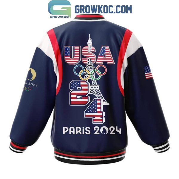 Olympic Paris 2024 Team USA Lucky Charm Baseball Jacket