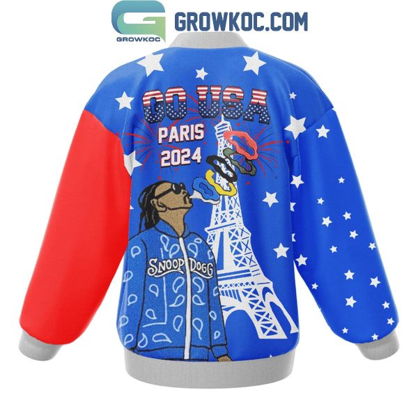 Olympic Paris 2024 Team USA Snoop Dogg Baseball Jacket