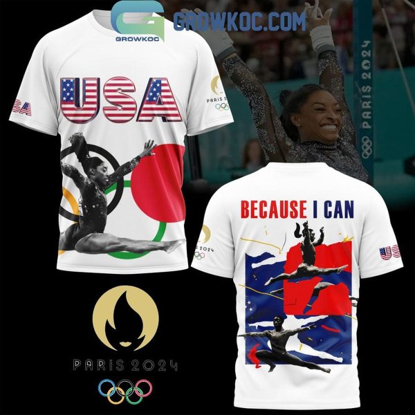 Olympic Paris 2024 US Because I Can Simone Biles Hoodie T Shirt