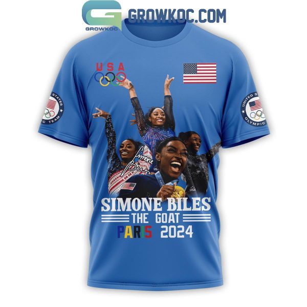 Olympic Paris 2024 US Gymnastics Simone BilesThe GOAT Hoodie T Shirt