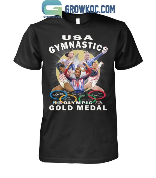 Olympic Paris 2024 USA Gymnastics Gold Medal T-Shirt