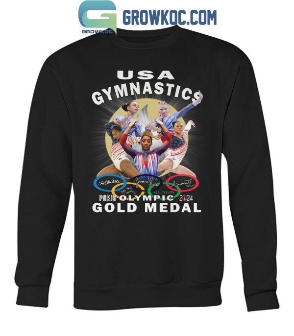 Olympic Paris 2024 USA Gymnastics Gold Medal T-Shirt
