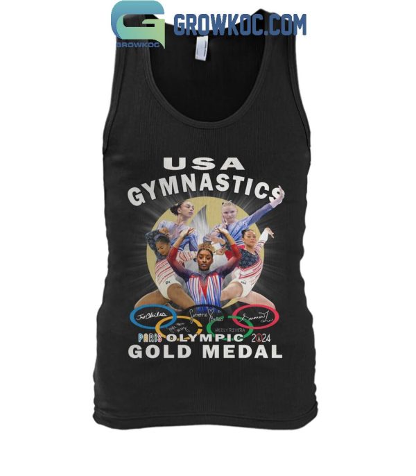 Olympic Paris 2024 USA Gymnastics Gold Medal T-Shirt