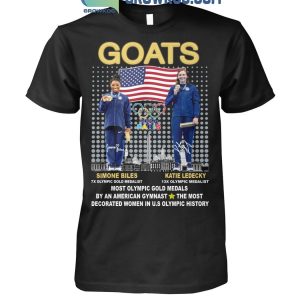 Olympic Paris Goats Katie Ledecky Simone Bile USA Gymnastics T-Shirt