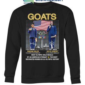 Olympic Paris Goats Katie Ledecky Simone Bile USA Gymnastics T-Shirt