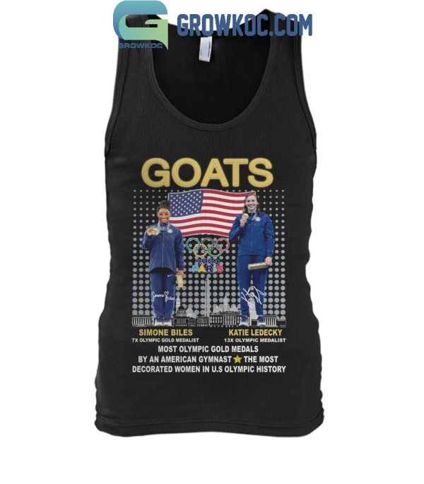 Olympic Paris Goats Katie Ledecky Simone Bile USA Gymnastics T-Shirt